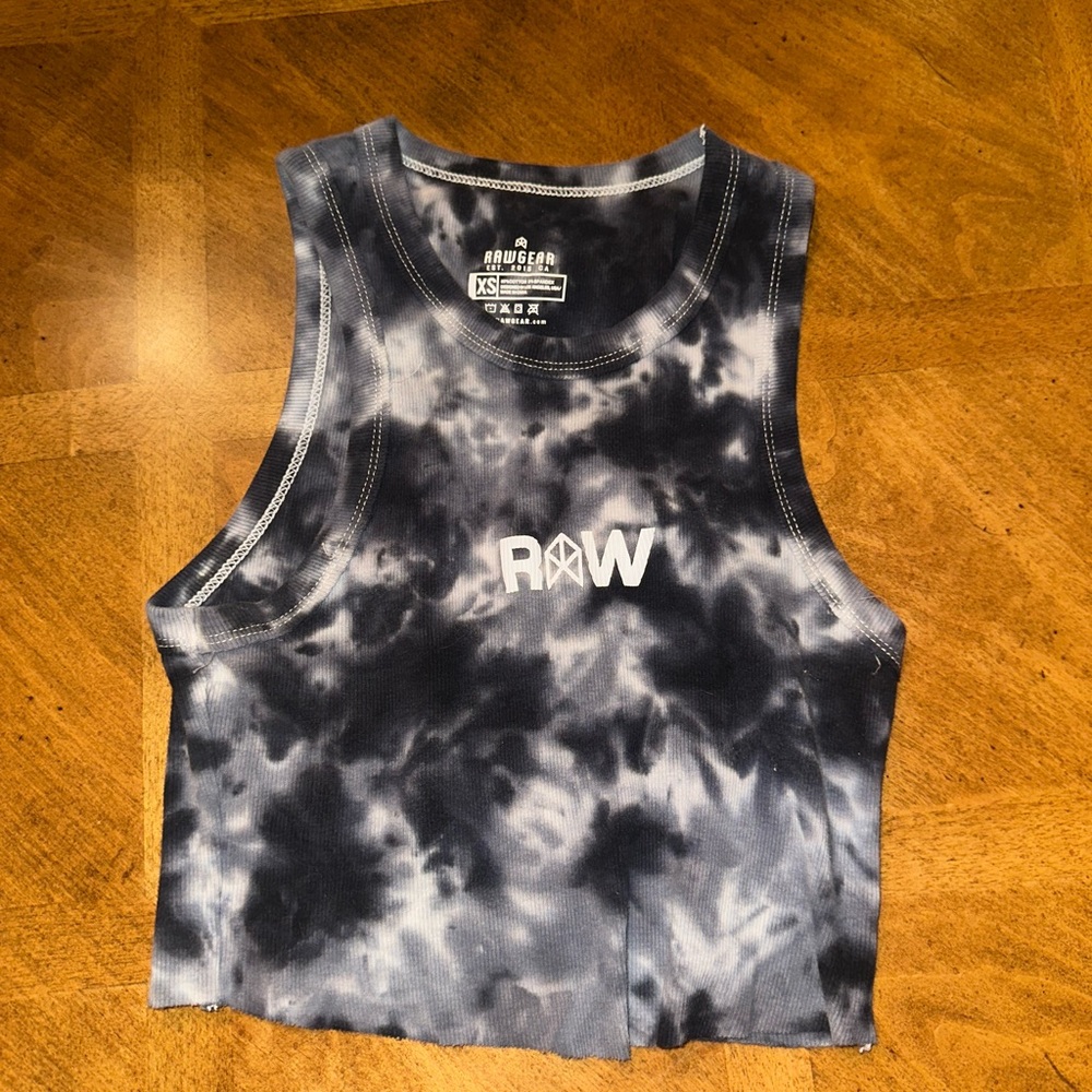 Rawgear Blue Tie-Dye Tank Top
